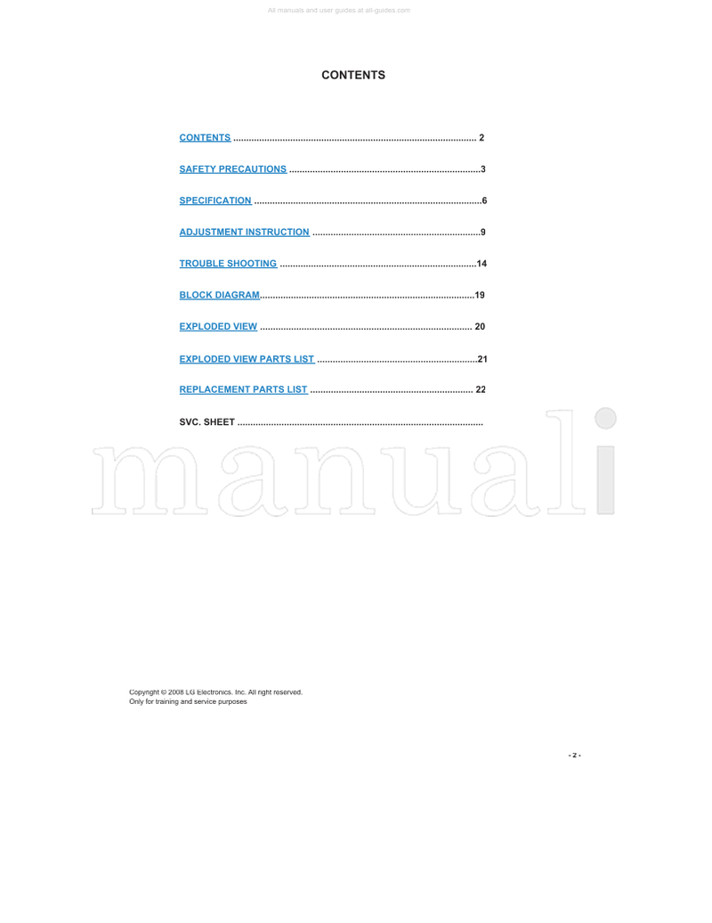 LG LP81A 32LG33R 32R-TA 34R-TC (24 pages) TV Service Manual