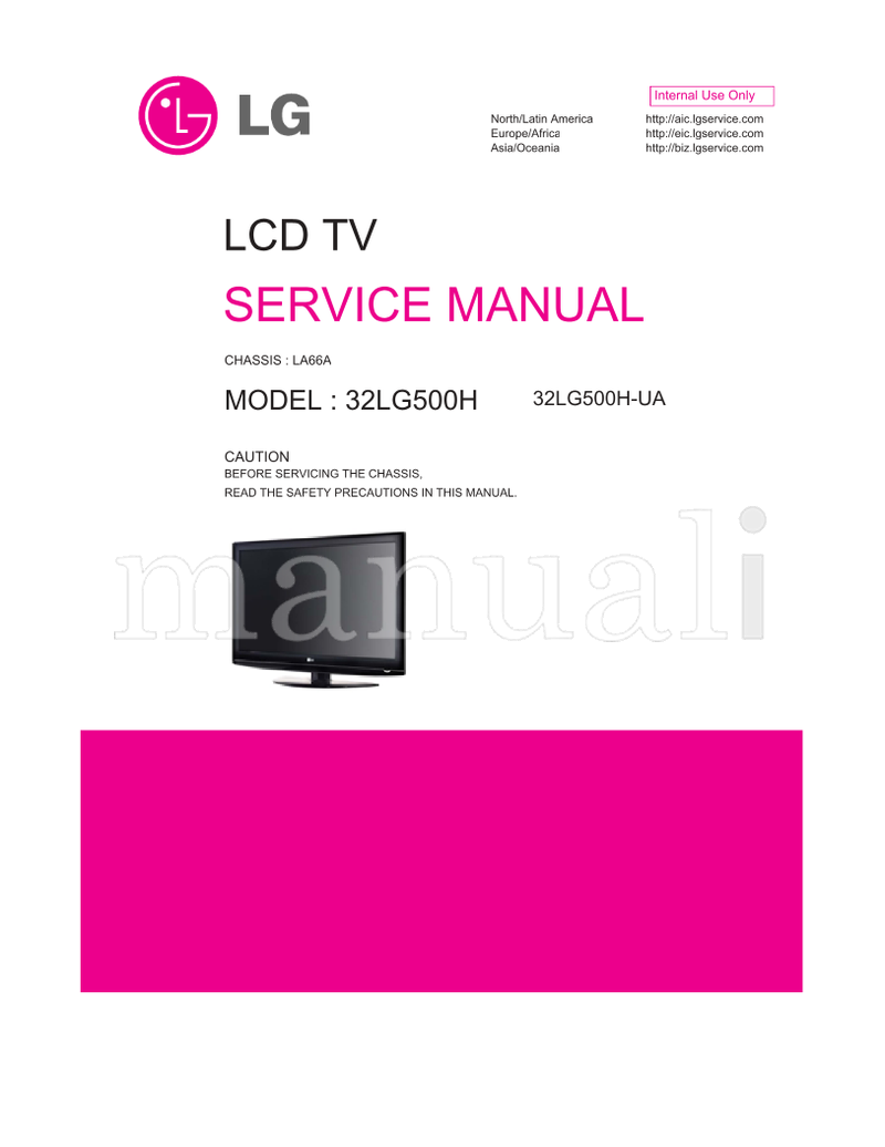 LG LA66A 32LG500H 32LG500H-UA (41 pages) TV Service Manual