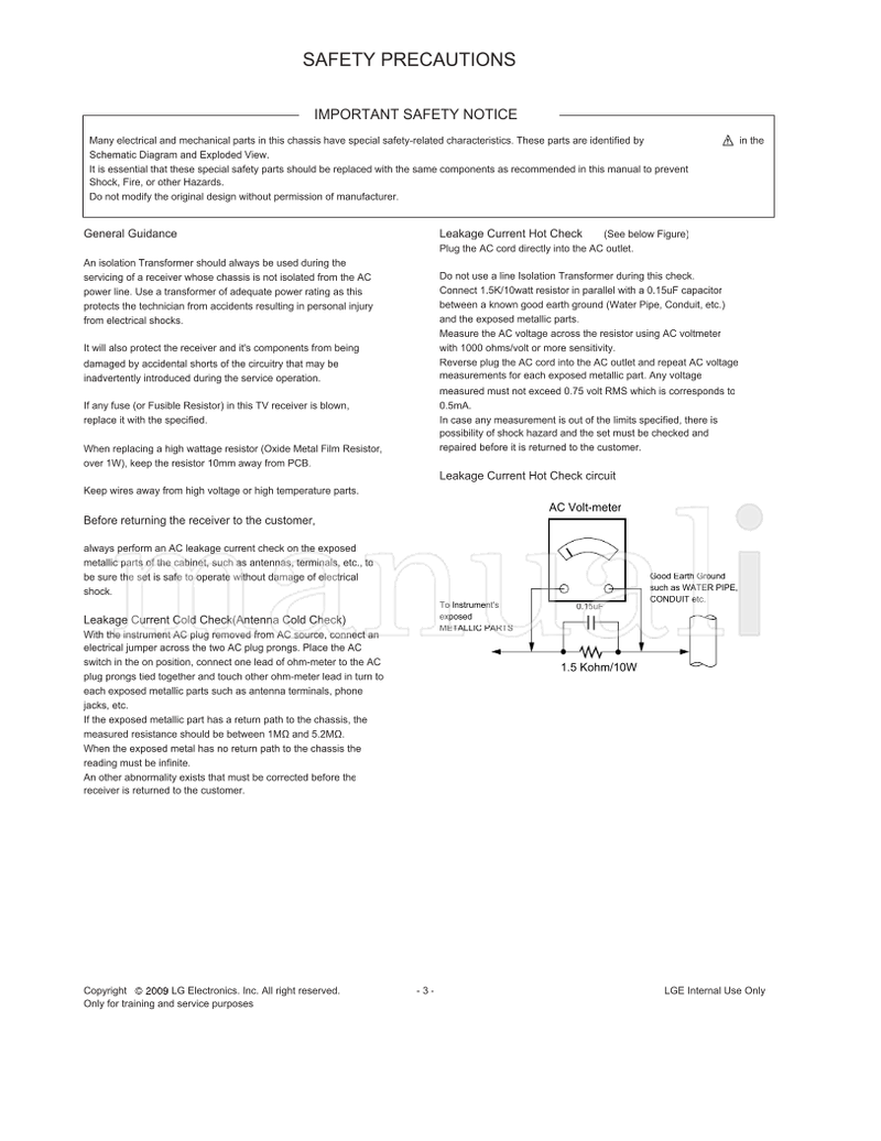 LG LA66A 32LG500H 32LG500H-UA (41 pages) TV Service Manual