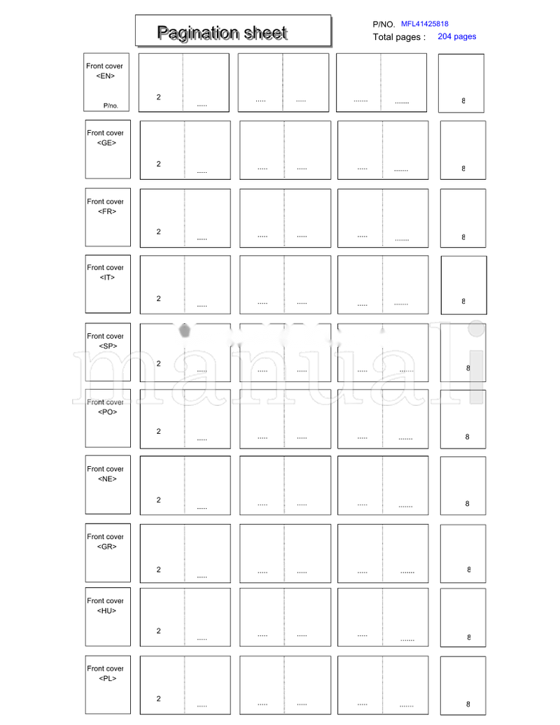 LG 52LG7000-ZA 185mm S8-36438 S8-32335 S8-29370 CE0678 (208 pages) TV Operating Manual
