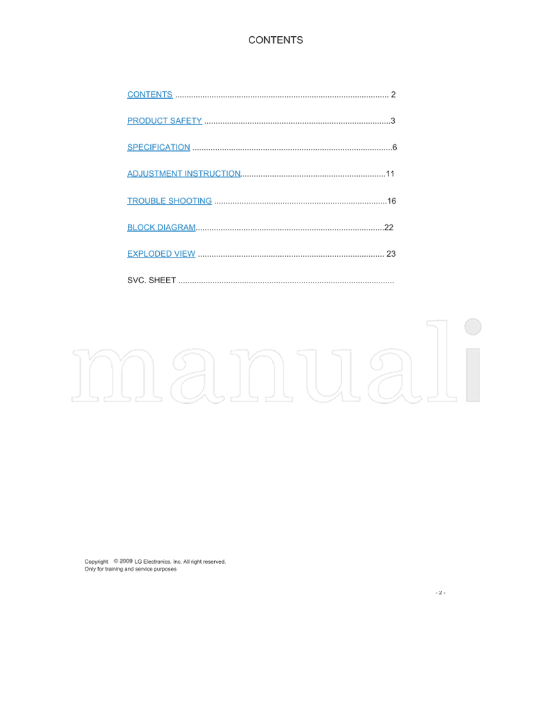 LG LA92A 32CL20 MFL41946837 32CL20-UA (33 pages) TV Service Manual