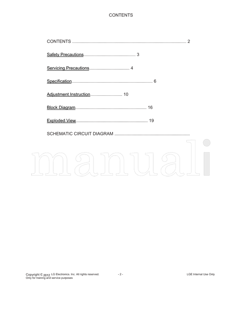 LG LD21C 32CS460 465-ZA (54 pages) TV Service Manual