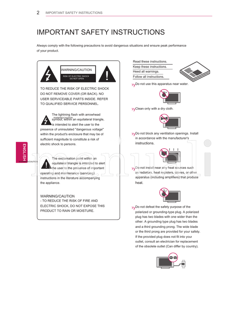 LG 32LS3400 22LS3500 42LS3400 26LS3500 32LS3500 22LS3510 (67 pages) TV Operating Manual