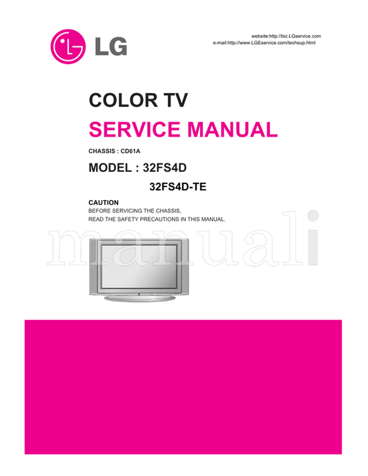 LG CD61A 32FS4D 32FS4D-TE (43 pages) TV Service Manual
