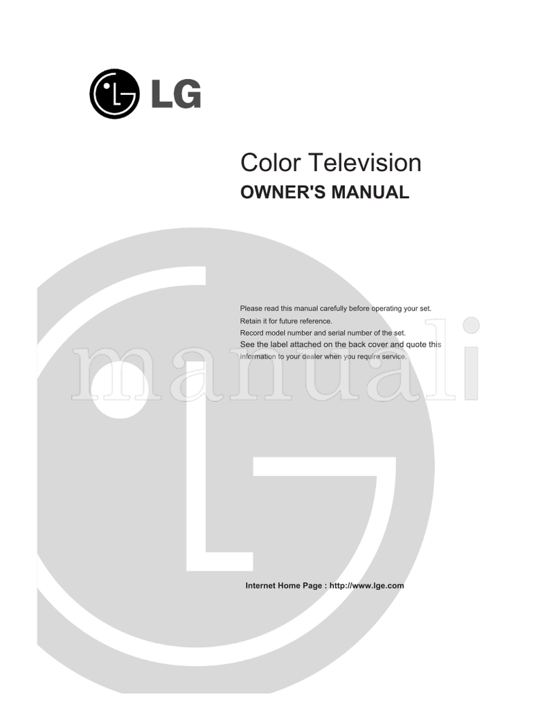 LG 32FS4RMP (30 pages) TV Operating Manual
