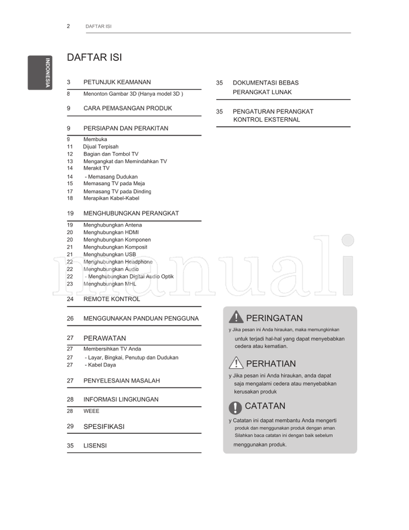 LG 47LN54** 32LN54** 50LN54** 37LN54** 55LN54** 39LN54** (72 pages) TV Operating Manual