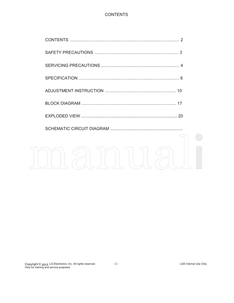 LG 32LB530U (77 pages) TV Service Manual