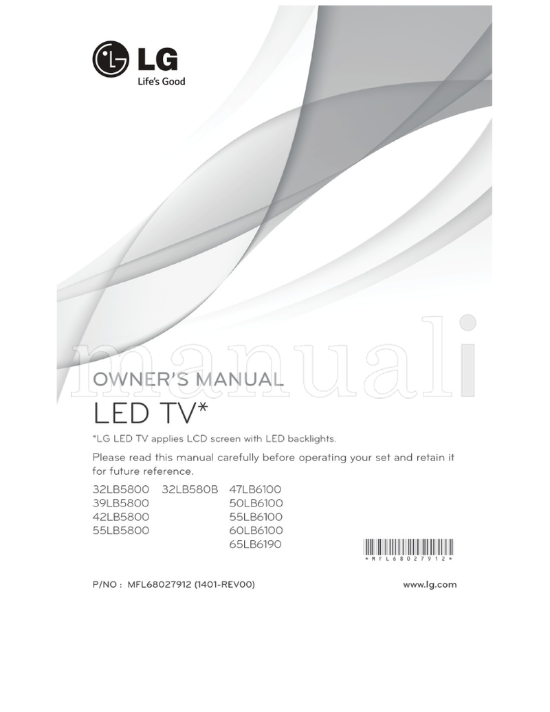 LG 32LB5800 32LB580B 39LB5800 42LB5800 55LB5800 MFL68027912 (36 pages) TV Operating Manual