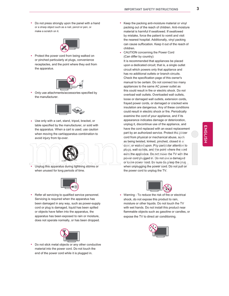 LG 32LB5800 32LB580B 39LB5800 42LB5800 55LB5800 MFL68027912 (36 pages) TV Operating Manual