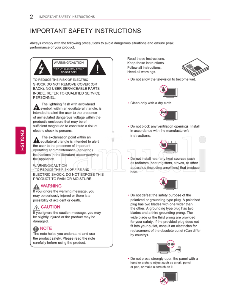 LG 32LB620B 42LB6200 49LB6200 55LB6200 *MFL67987112* (61 pages) TV Operating Manual