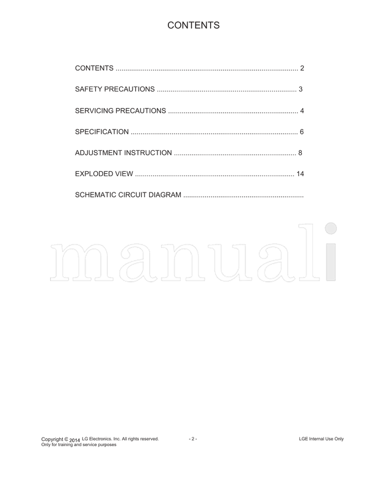 LG 32LB623B (84 pages) TV Service Manual