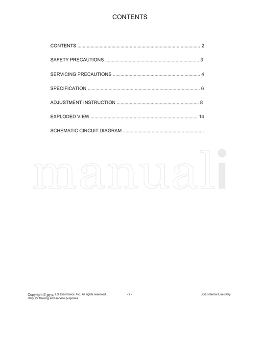 LG 32LB623B (84 pages) TV Service Manual