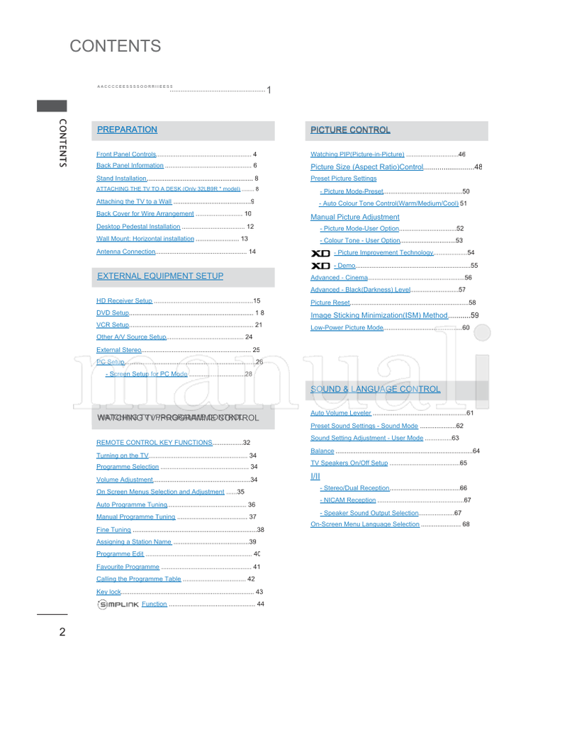 LG 32LB9R Series (84 pages) TV Operating Manual
