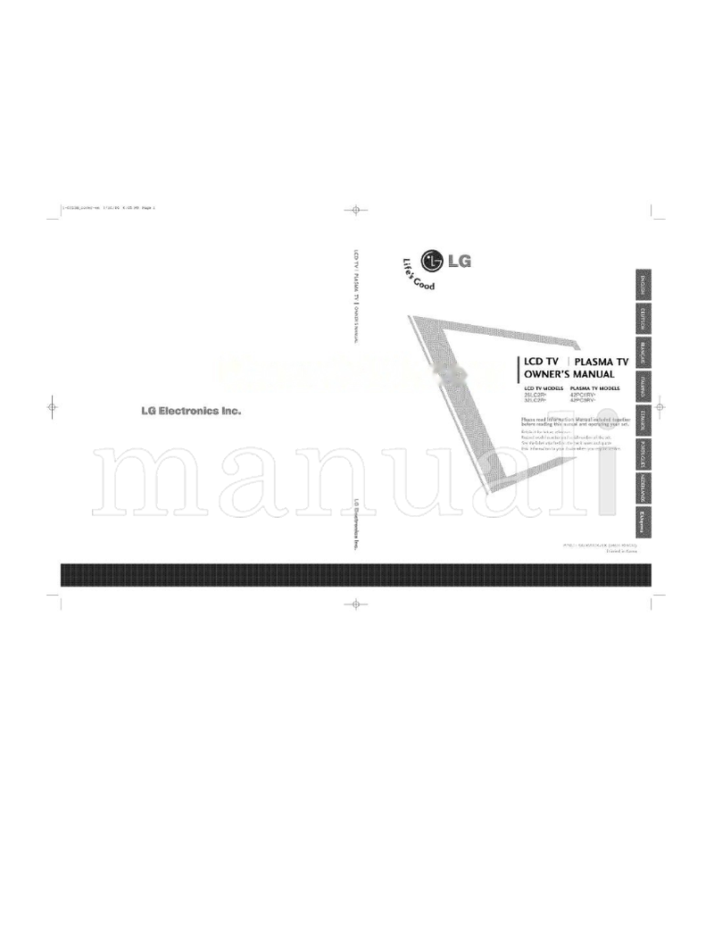 LG PO3FV (76 pages) TV Operating Manual