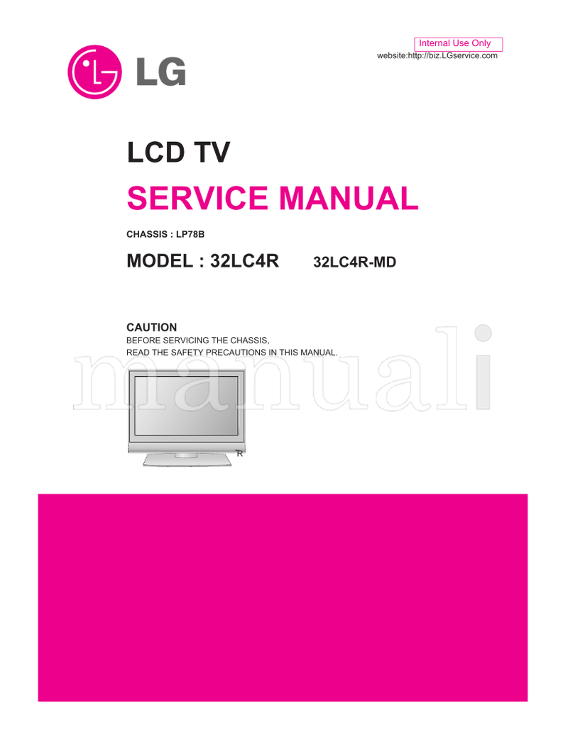 LG LP78B 32LC4R 32LC4R-MD (30 pages) TV Service Manual