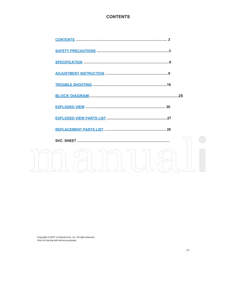 LG LP78B 32LC4R 32LC4R-MD (30 pages) TV Service Manual
