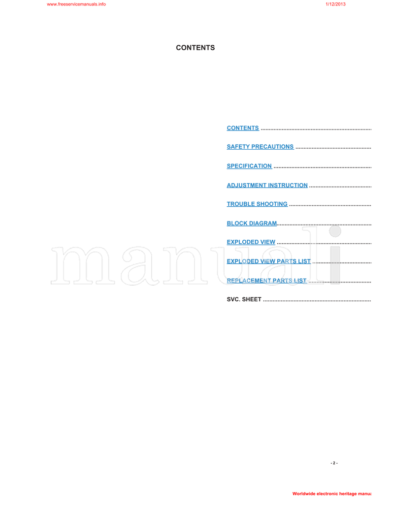 LG LP78A 32LC7R 32LC51 32LC52 32LC7R-ZA 32LC51-ZA 32LC52-ZC (39 pages) TV Service Manual