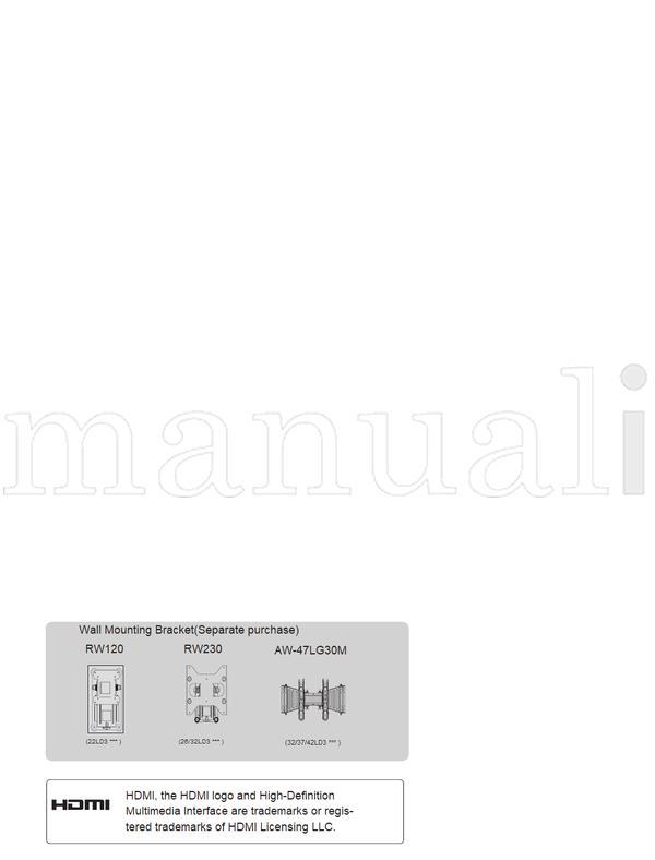 LG 32LD320B (161 pages) TV Operating Manual