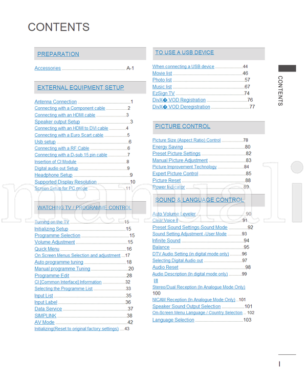 LG 32LD320B (161 pages) TV Operating Manual