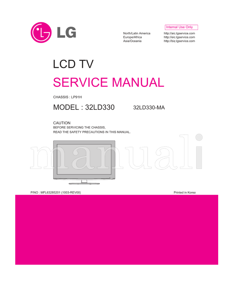 LG LP91H 32LD330 MFL63285201 32LD330-MA (27 pages) TV Service Manual