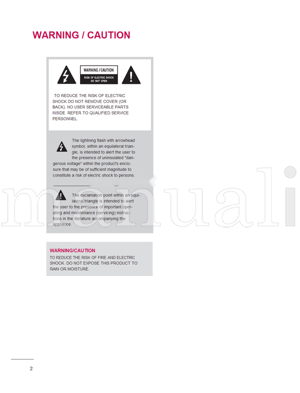 LG 22LE5300 22LE6500 26LE5300 26LE6500 32LE5300 32LE4600 (161 pages) TV Operating Manual