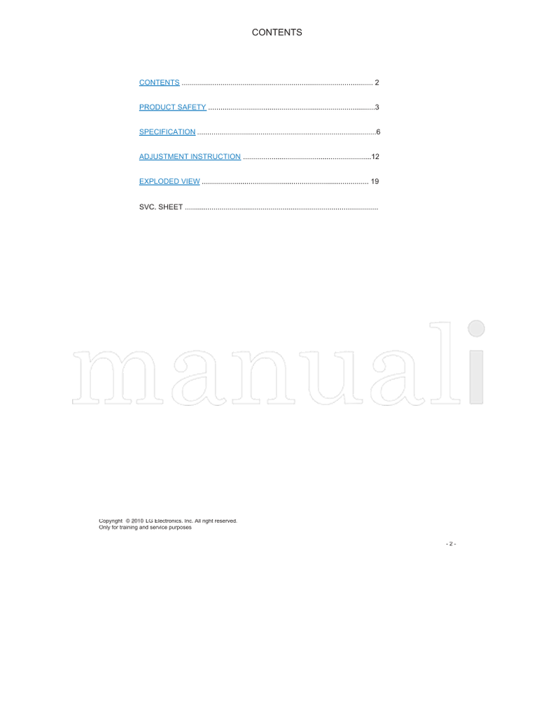 LG LL01B 32LD460 MFL62886405 32LD460-MA (73 pages) TV Service Manual