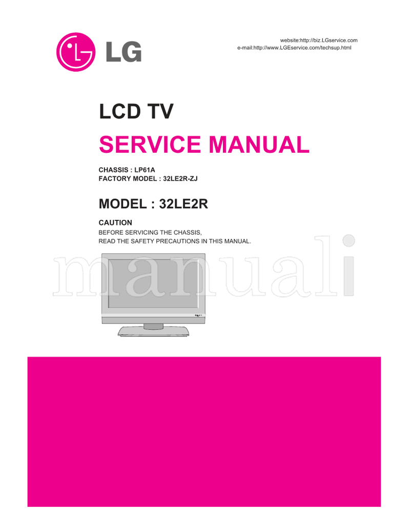 LG LP61A 32LE2R-ZJ 32LE2R (39 pages) TV Service Manual