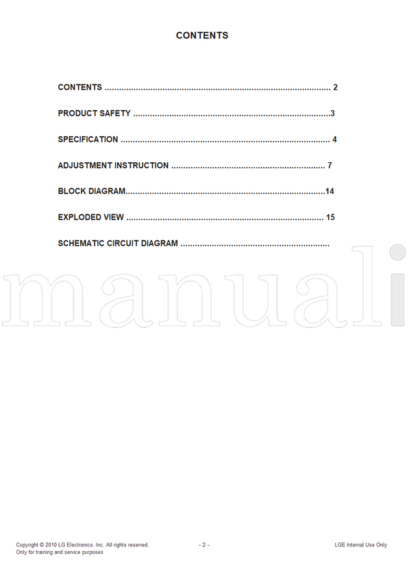 LG LD03D 32LE7500 MFL62863013 32LE7800 32LE7510 750N-ZA 7900-ZA (40 pages) TV Service Manual