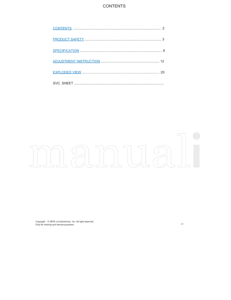 LG LJ03E 32LE7500 MFL63261801 32LE7500-SA (52 pages) TV Service Manual