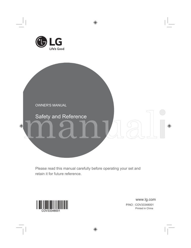LG COV33348001 (37 pages) TV Operating Manual