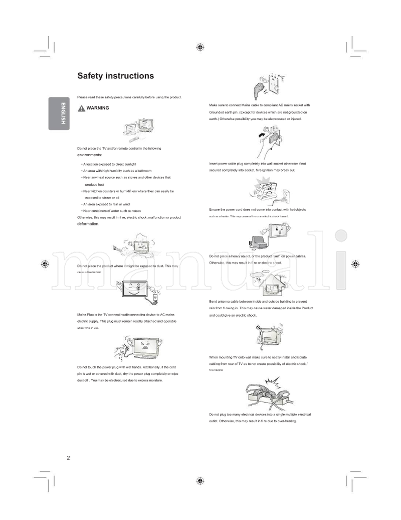 LG COV33347801 (72 pages) TV Operating Manual