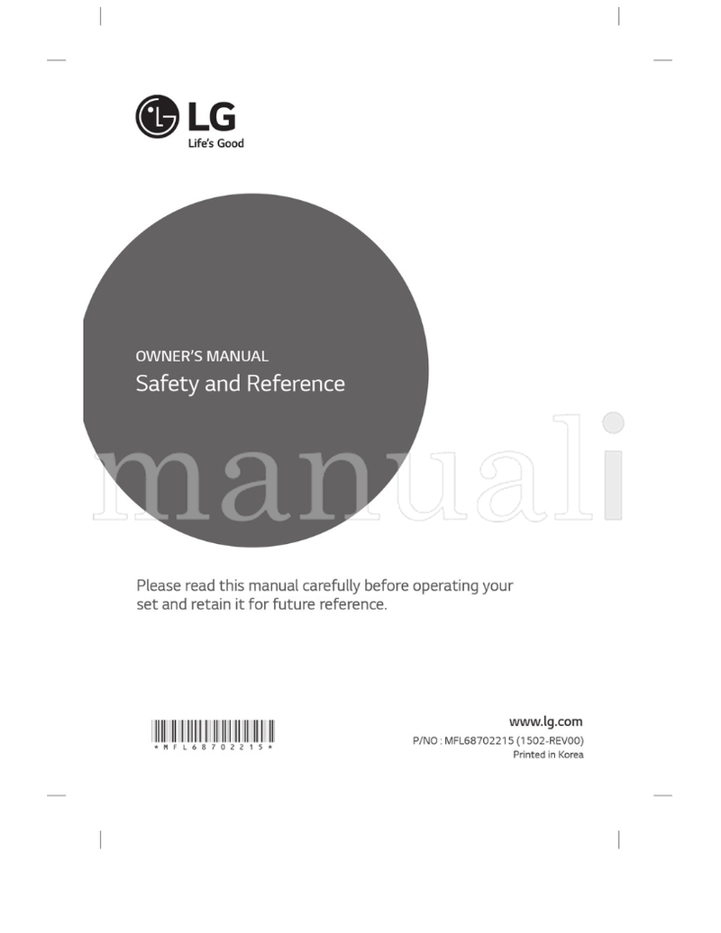 LG *MFL68702215* MFL68702215 (96 pages) TV Operating Manual