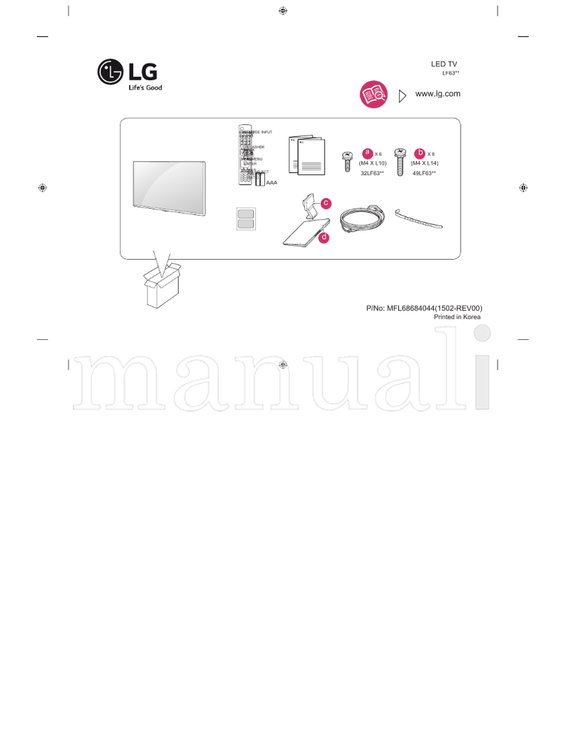 LG LF63** 32LF63** 49LF63** (37 pages) TV Operating Manual