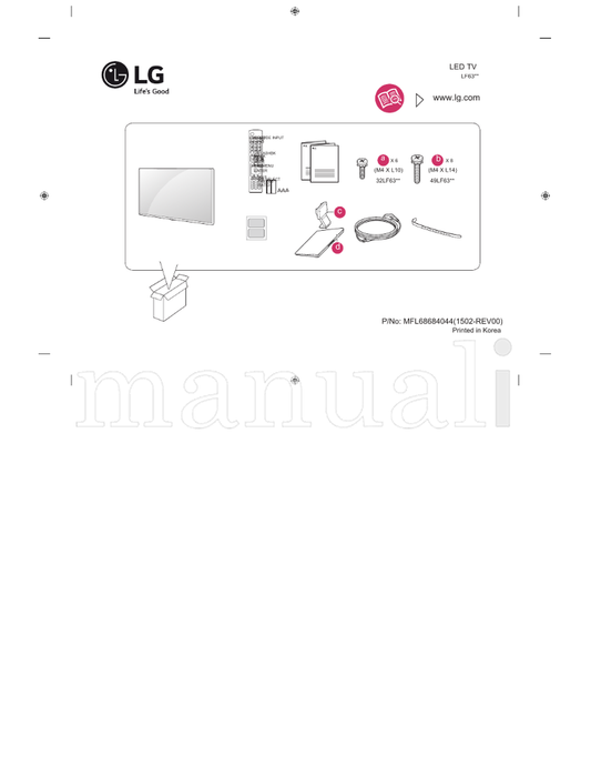 LG LF63** 32LF63** 49LF63** (37 pages) TV Operating Manual