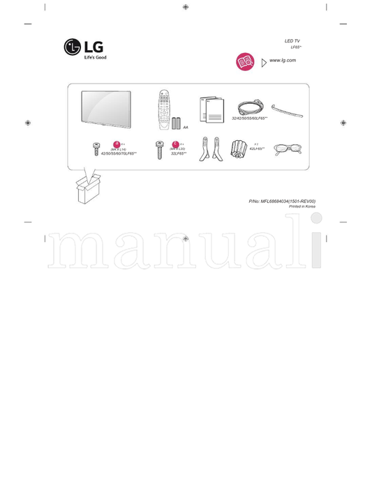 LG LF65** 60LF65** 42LF65** 70LF65** 32LF65** (28 pages) TV Operating Manual