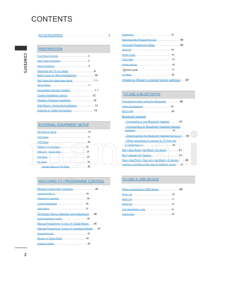 LG 32LH2 Series (150 pages) TV Operating Manual
