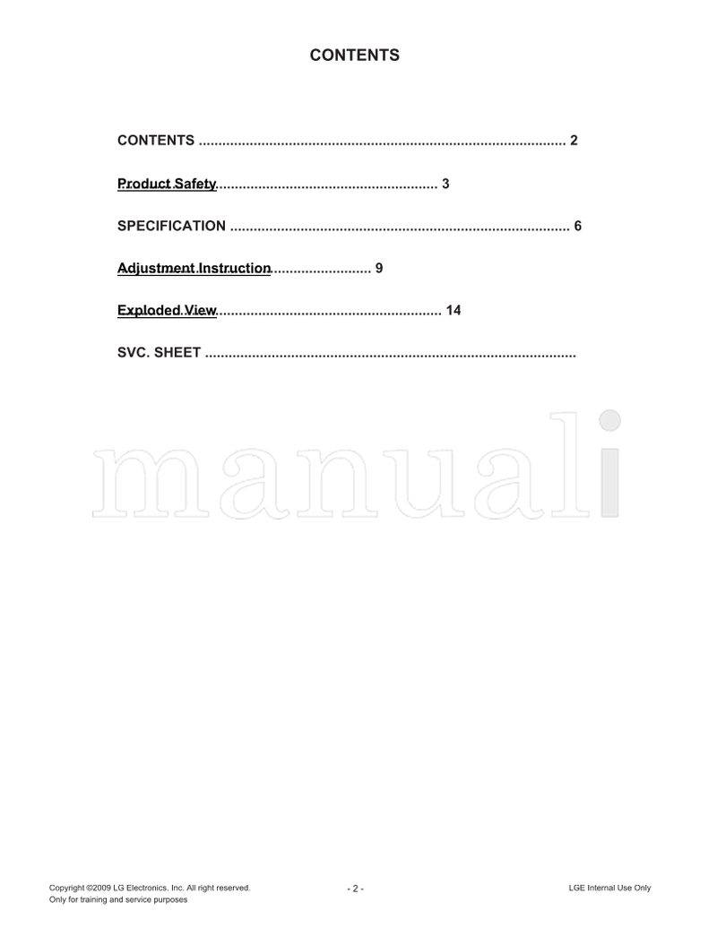 LG LD91A 32LH2000 MFL50326815 32LH2010 32LH2000-ZA 32LH2010-ZB (79 pages) TV Service Manual