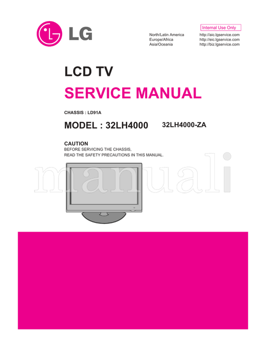 LG LD91A 32LH4000 32LH4000-ZA (26 pages) TV Service Manual