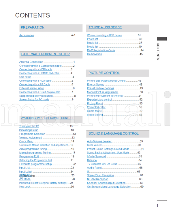 LG 22LK3** 32LK4** 26LK3** 42LK4** 32LK3** 19LV2** 22LV2** (110 pages) TV Operating Manual