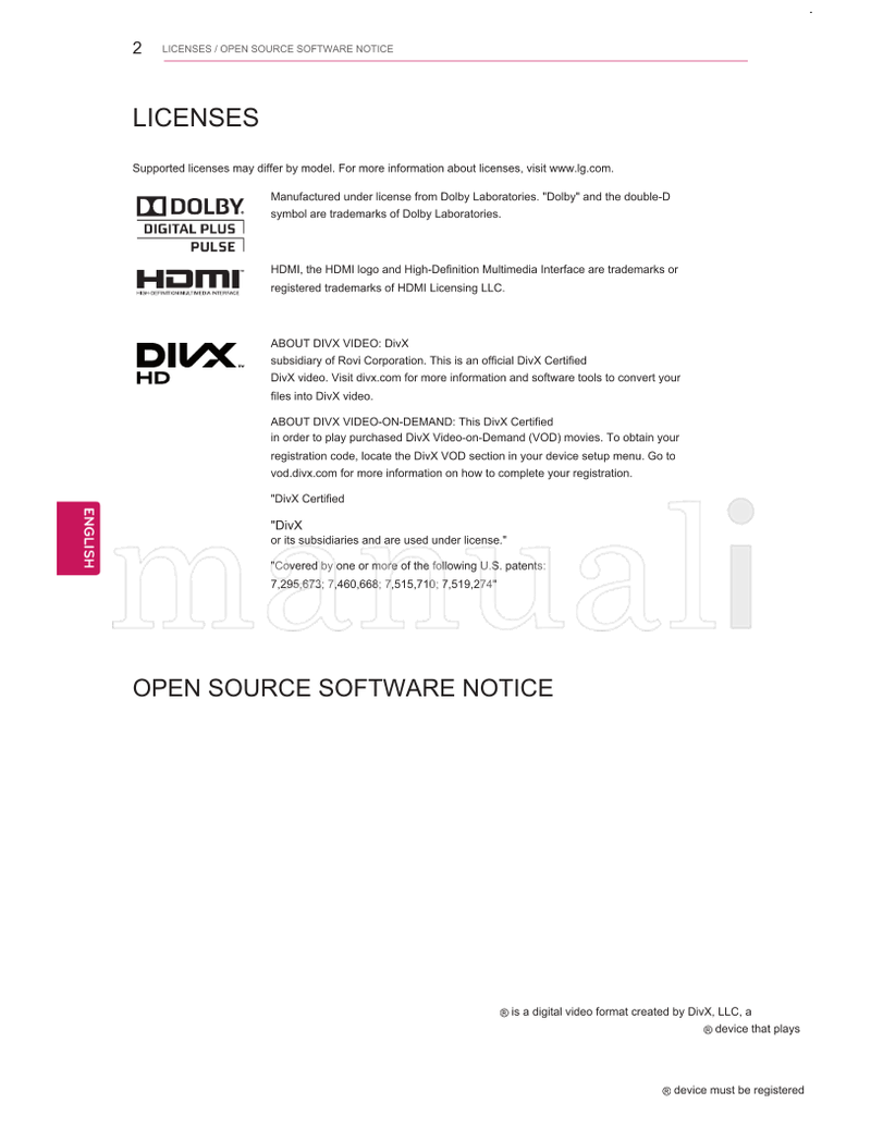 LG 32LM3400 32LS3400 42LM3400 42LS3400 22LS3500 32CS460 (88 pages) TV Operating Manual