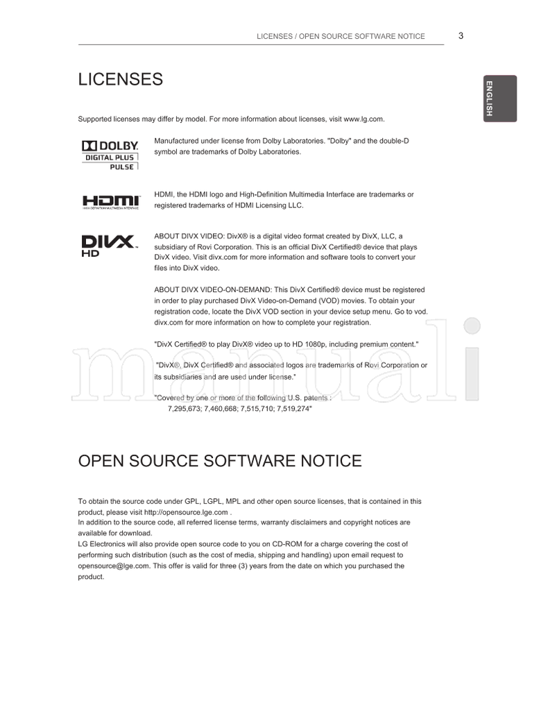 LG LS35** LS34** CS46** (36 pages) TV Operating Manual