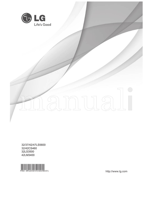 LG 47LS5600 42CS460 32LS3500 42LM3400 (76 pages) TV Operating Manual