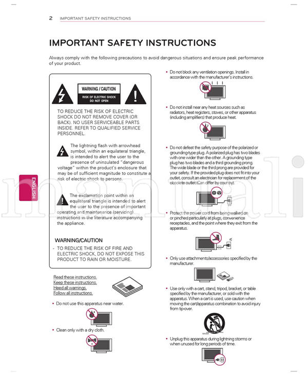 LG 32LT560H 26LT360C 37LT560H 32LT360C 42LT560H 42LT360C (16 pages) TV Operating Manual