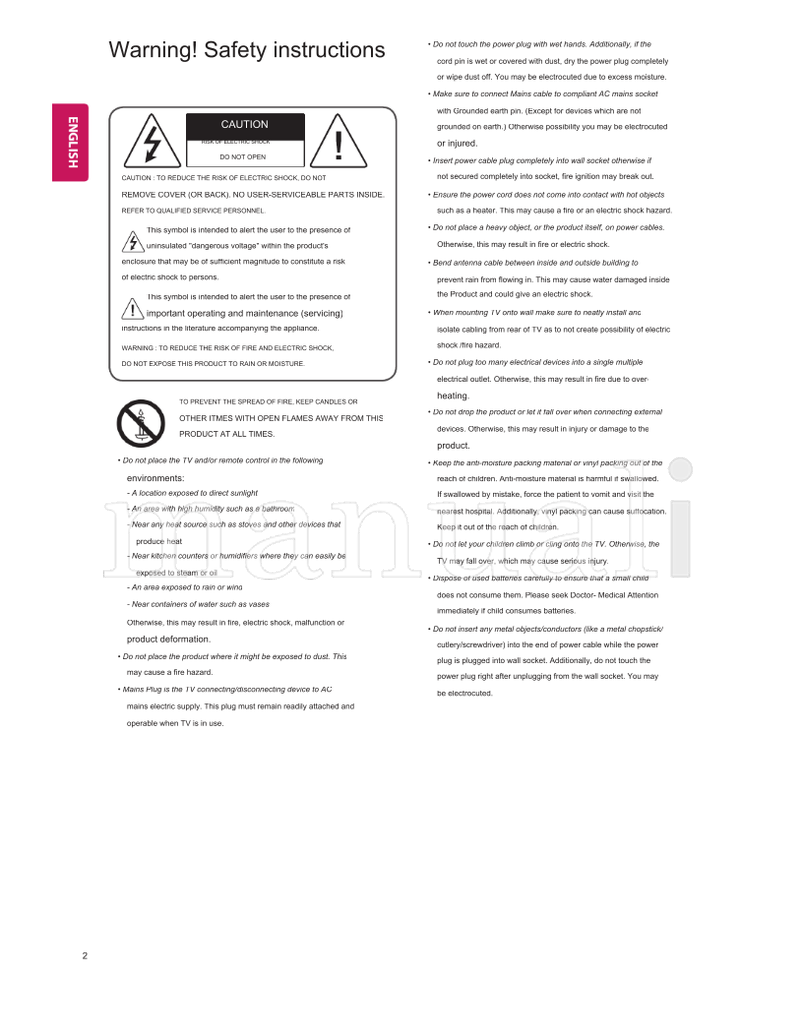 LG *SAC35974182* (23 pages) TV Operating Manual