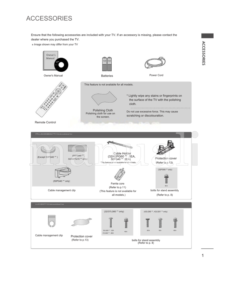 LG 32PG6000 (140 pages) TV Operating Manual