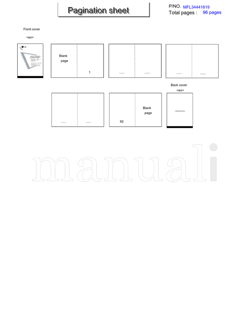 LG 42LG300C-ZA S8-32796 S8-30668 S8-20892 MFL34441619 (98 pages) TV Operating Manual