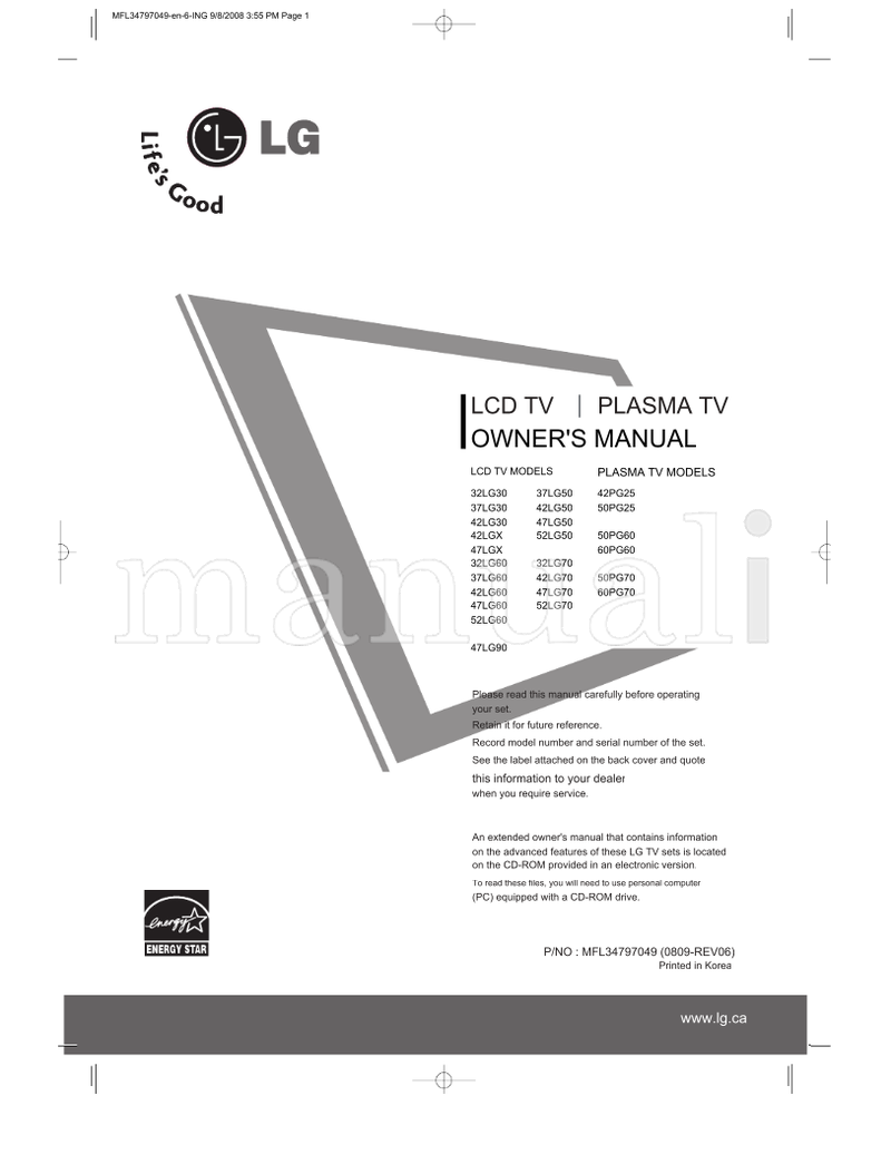 LG MFL34797049 (82 pages) TV Operating Manual