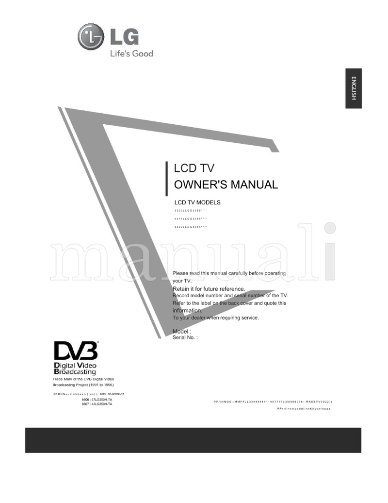 LG MFL34441677 (102 pages) TV Operating Manual