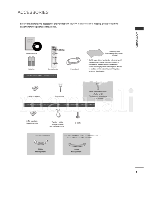 LG 37LC2RA (89 pages) TV Operating Manual