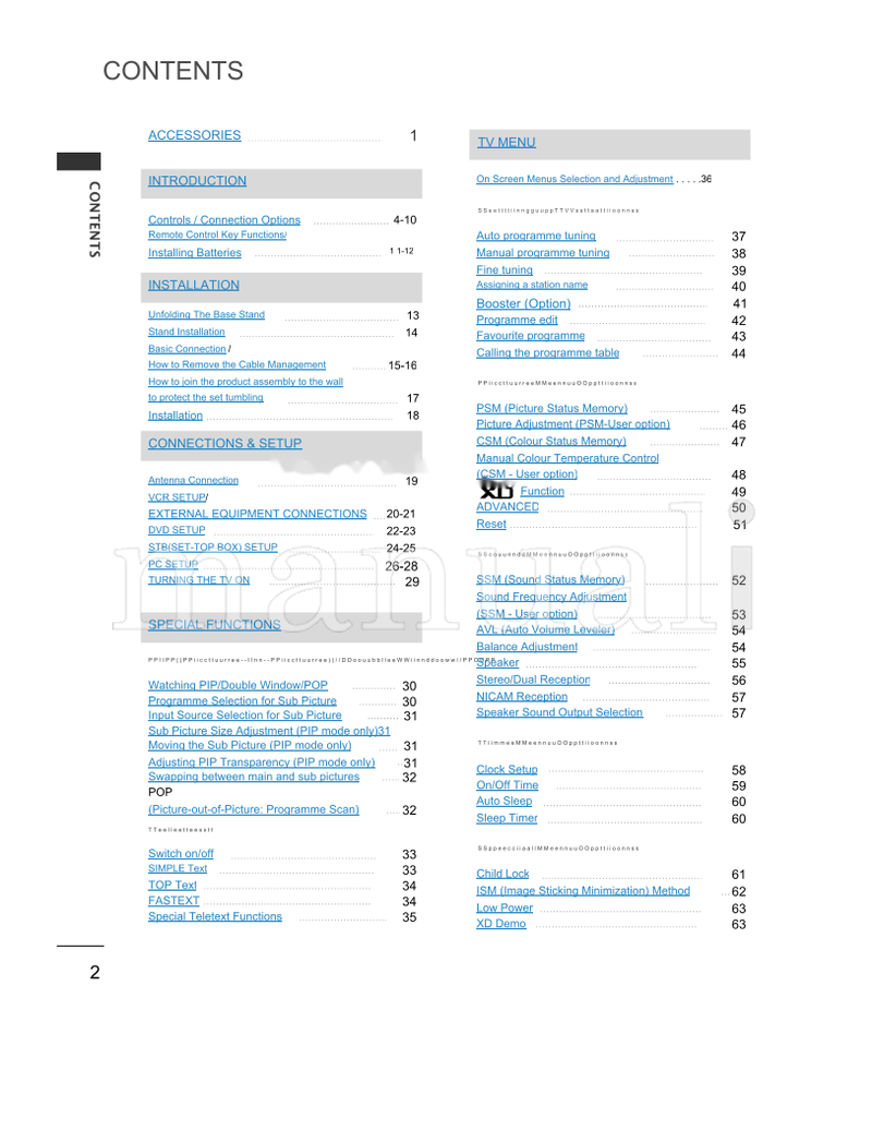 LG 37LC2R (87 pages) TV Operating Manual